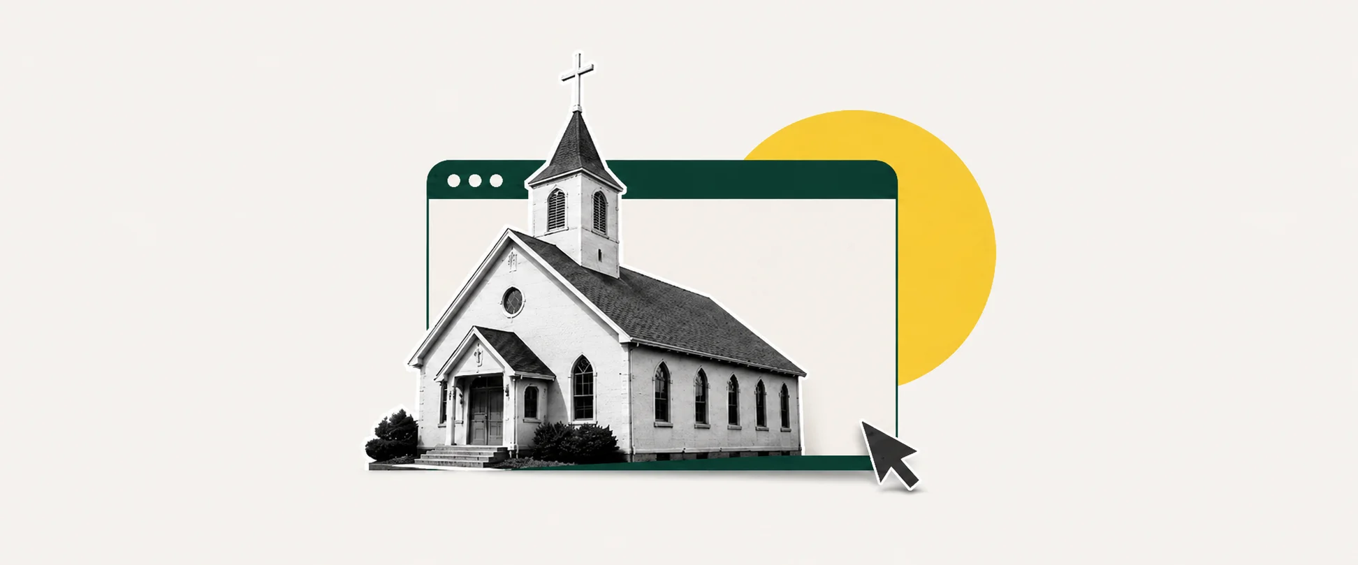 Church website layout illustration for Ghana churches
