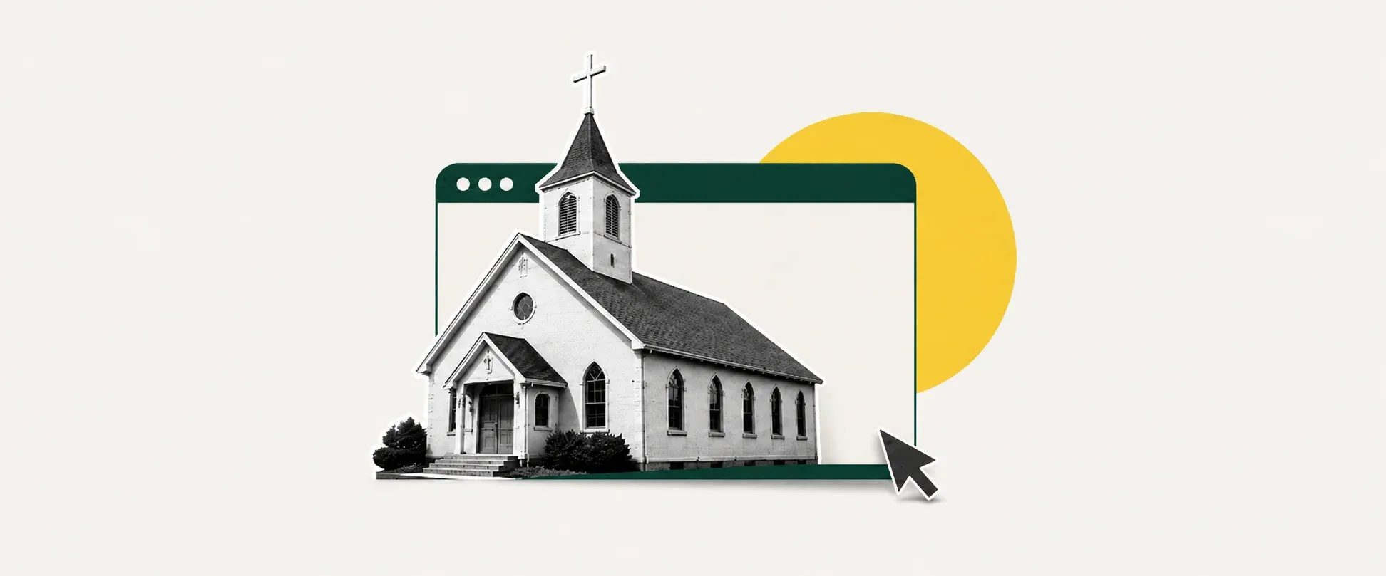 Church website layout illustration for Ghana churches