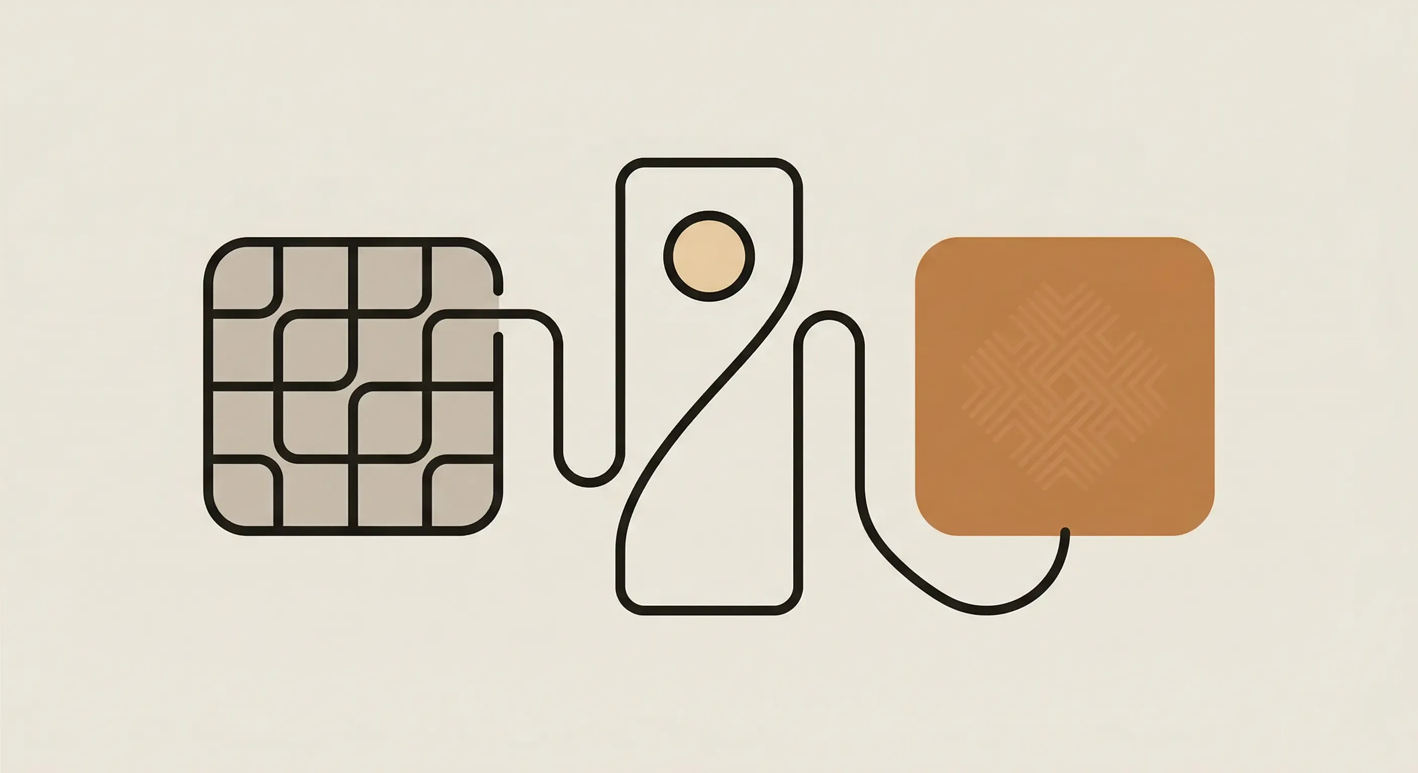 Minimal editorial illustration for a small business website guide in Ghana