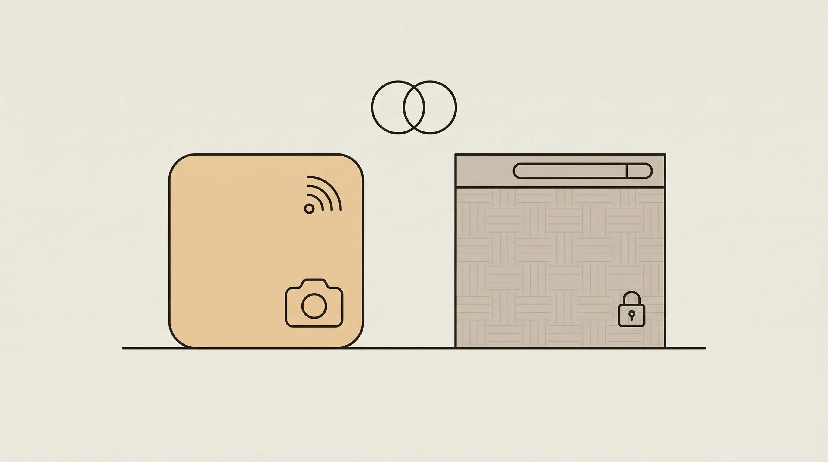 Editorial illustration comparing Instagram-like social presence with owned website space